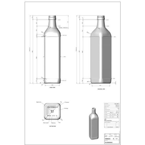 BP Marasca uvag (PP31.5) 0.75 liter 274 mm (BA 1856S233VBA04)