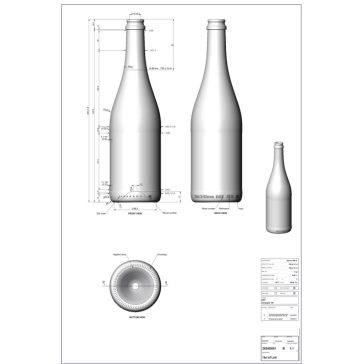   BP Pezsgősüveg Atlas (tankpezsgő) uvag 0.75 liter 295 mm (BA 2835D051VBA02)