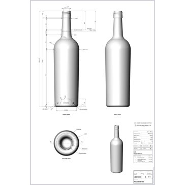   BP Bordolese Ritual kónuszos színtelen BVS 0.75 liter 300 mm (BA 4891S089BRA01)