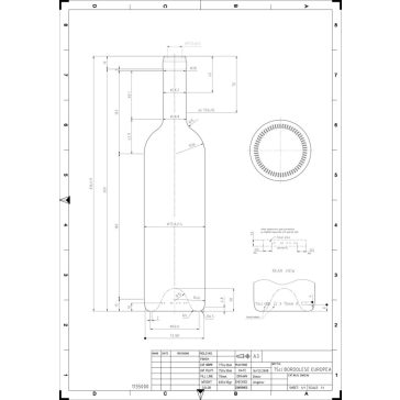   BP Bordolese Europea uvag dugós 0.75 liter 316 mm (BA 2798B102VBA01)