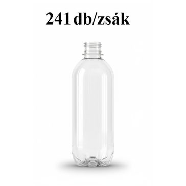   Pet palack 0.5 literes 18,5g 241db/zsák (fogógyűrű nélküli) /shorty menetes kupak illik hozzá/