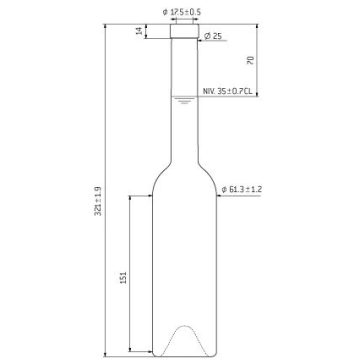 BP OPERA színtelen dugós 0.35 liter (25db/csomag)