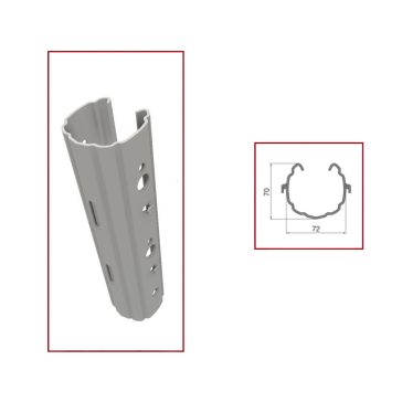   Oszlop vég fém horganyzott AGRI POLI 72*70 mm, 2.0 mm vastag, 2.7 méter
