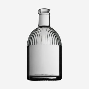 Díszüveg Triest 500 ml színtelen dugós