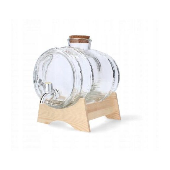Csapos üveg hordó 3 liter +tartó Csapos üveg hordó 3 liter +tartó