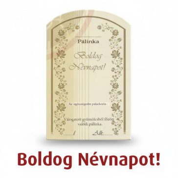 Címke pálinkás 10 db-os (íves) Névnap