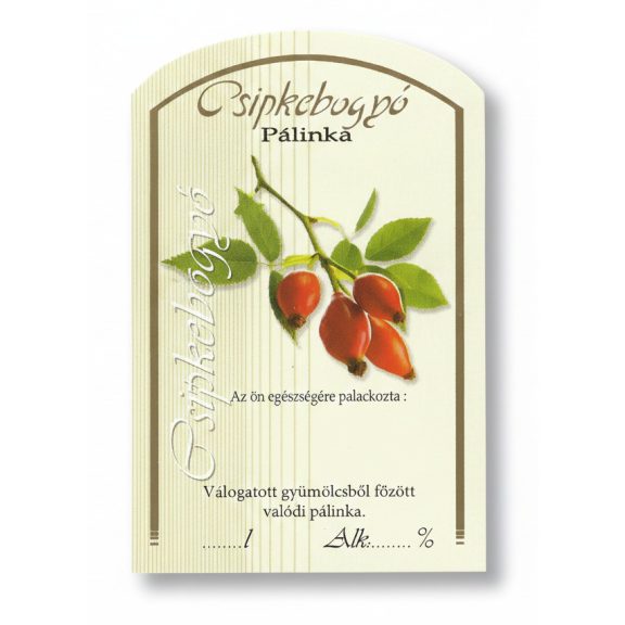 Címke pálinkás 10 db-os (íves) Csipkebogyó Címke pálinkás 10 db-os (íves) Csipkebogyó