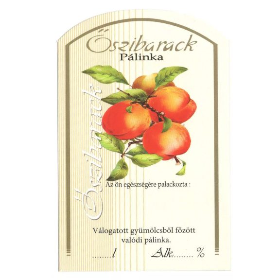 Címke pálinkás 10 db-os (íves) Barack-őszi Címke pálinkás 10 db-os (íves) Barack-őszi