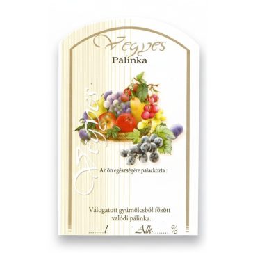 Pálinkás címke íves 10 db-os - Vegyes
