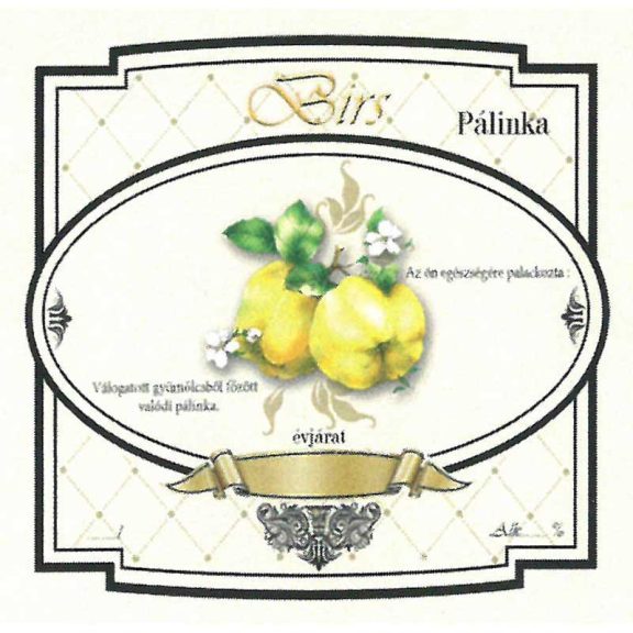 Címke pálinkás 10 db-os new széles Alma-birs Címke pálinkás 10 db-os new széles Alma-birs