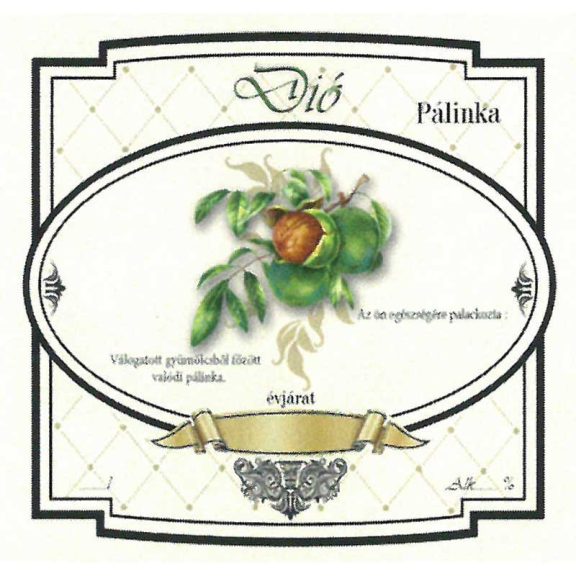 Címke pálinkás 10 db-os new széles Dió Címke pálinkás 10 db-os new széles Dió