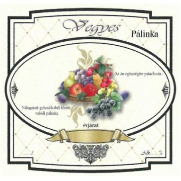 Címke pálinkás 10 db-os new széles Vegyes