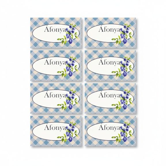 Áfonya befőttes címke 24db-os Áfonya befőttes címke 24db-os