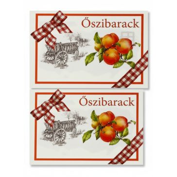 Barack-őszi befőttes címke 8db-os