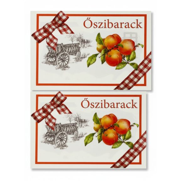 Barack-őszi befőttes címke 8db-os Barack-őszi befőttes címke 8db-os