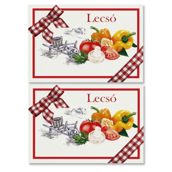 Lecsó befőttes címke 8db-os Lecsó befőttes címke 8db-os