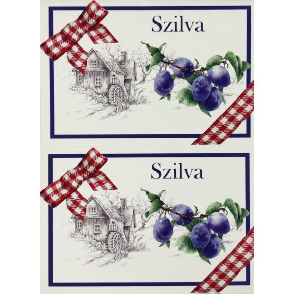 Szilva befőttes címke 8db-os Szilva befőttes címke 8db-os