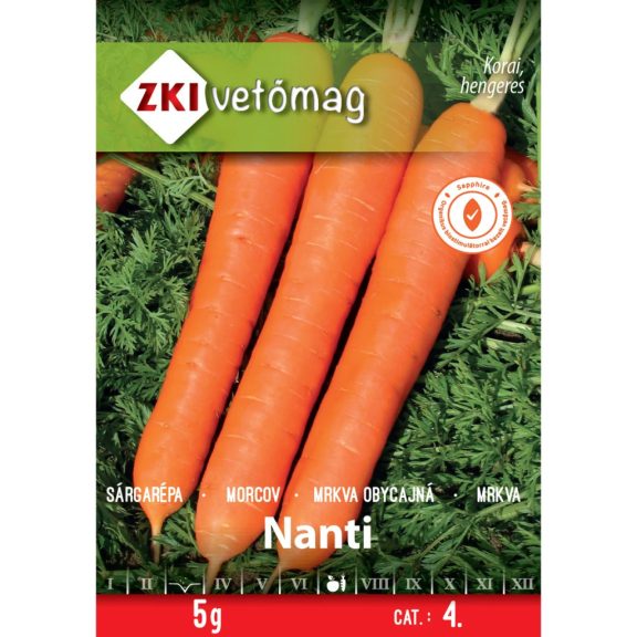 Vetőmag ZKI 4. kategória Sárgarépa/ Nanti Vetőmag ZKI 4. kategória Sárgarépa/ Nanti