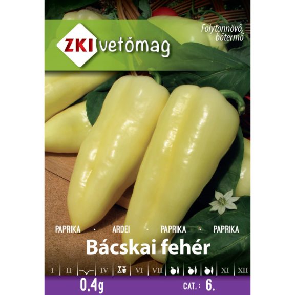 Vetőmag ZKI 6. kategória Paprika/ Bácskai fehér Vetőmag ZKI 6. kategória Paprika/ Bácskai fehér