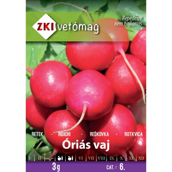 Vetőmag ZKI 6. kategória Retek/ Óriás vaj Vetőmag ZKI 6. kategória Retek/ Óriás vaj