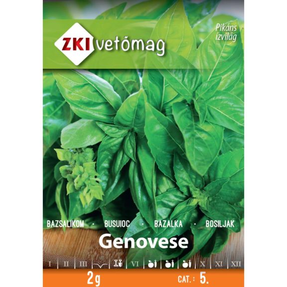 Vetőmag ZKI 5. kategória Fűszernövény Bazsalikom/ Genovese Vetőmag ZKI 5. kategória Fűszernövény Bazsalikom/ Genovese