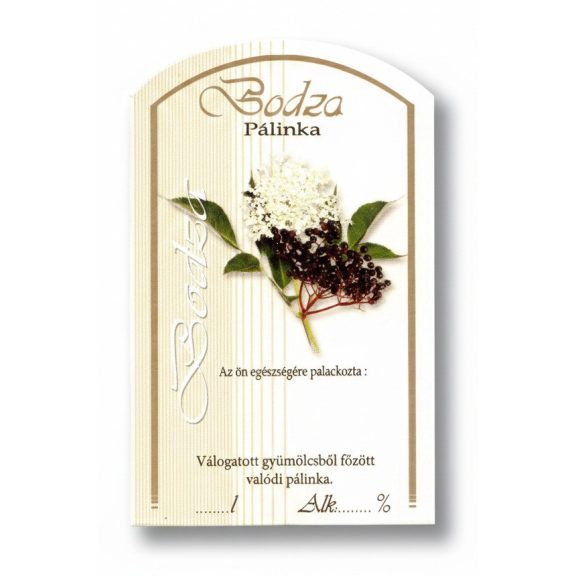 Címke pálinkás 10 db-os (íves) Bodza Címke pálinkás 10 db-os (íves) Bodza