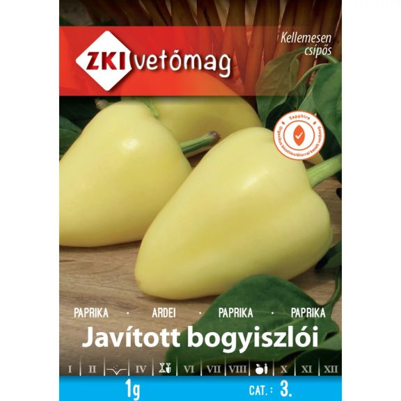 Vetőmag ZKI 3. kategória Paprika/ Javított bogyiszlói Vetőmag ZKI 3. kategória Paprika/ Javított bogyiszlói