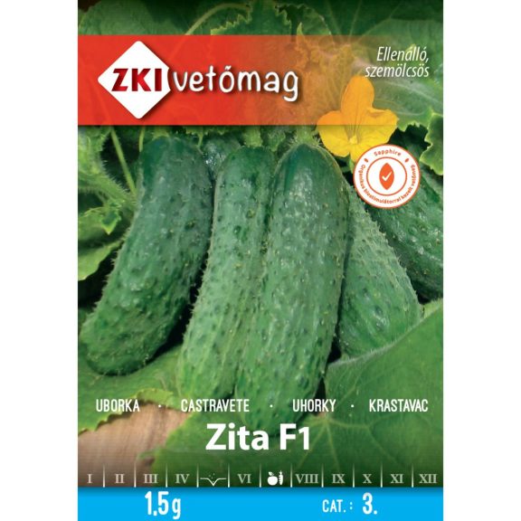 Vetőmag ZKI 3. kategória Uborka/ Zita F1 Vetőmag ZKI 3. kategória Uborka/ Zita F1