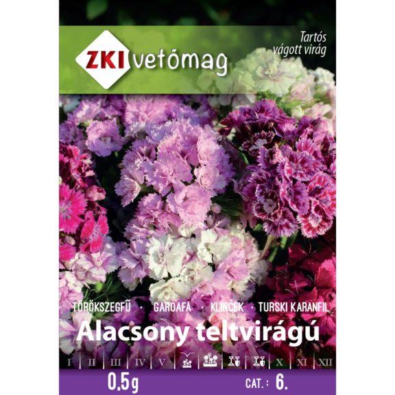 Vetőmag ZKI 6. kategória Törökszegfű Alacsony teltvirágú Vetőmag ZKI 6. kategória Törökszegfű Alacsony teltvirágú