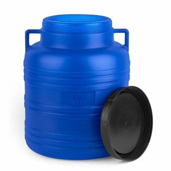 Hordó műanyag 30 literes füles csavaros tetővel kék 0,68 kg Hordó műanyag 30 literes füles csavaros tetővel kék 0,68 kg