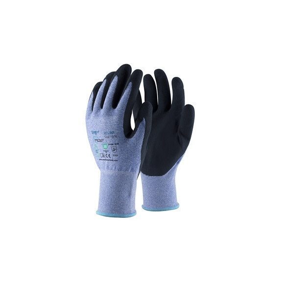 Kesztyű habosított érdesített latex mártás kék/fekete TOP RCL001-9-es méret Kesztyű habosított érdesített latex mártás kék/fekete TOP RCL001-9-es méret