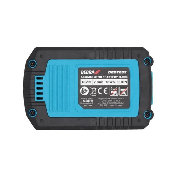 Dedra Akkumulátor Lithium-Ion 2Ah (DED7032) Dedra Akkumulátor Lithium-Ion 2Ah (DED7032)