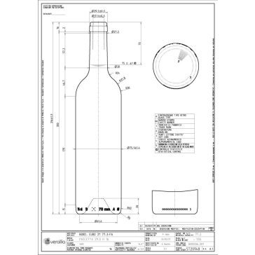   BP Bordolese EURO 21 verde nobile dugós 0.75 liter 316 mm (V 8032764) (9076940)