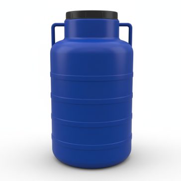 Hordó műanyag 60 literes füles csavaros tetővel fehér 1,33 kg