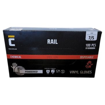 Kesztyű egyszerhasználatos Rail +puder (S)  100db/csom.