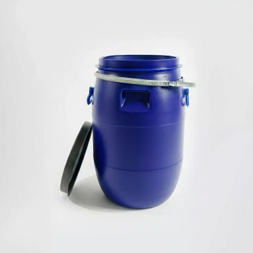 Hordó műanyag  60 lit-es csatos fogóval  kék 2,2 kg