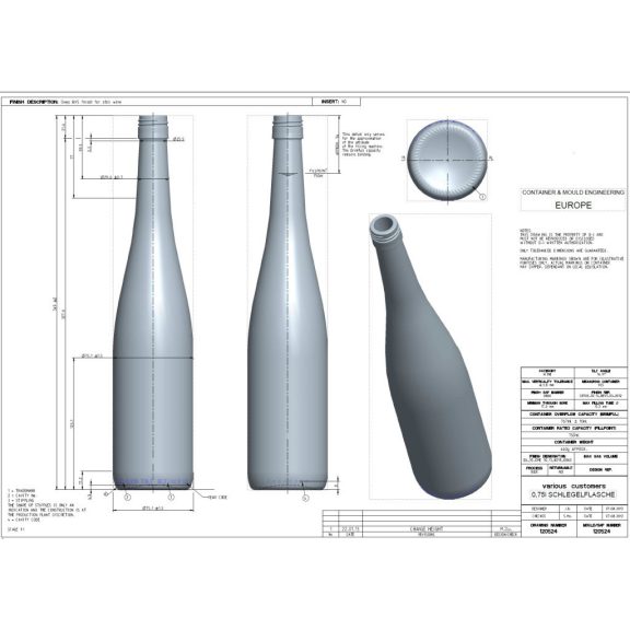BP Rajnai AN-GR uvag BVS 0.75 liter 350 mm (OI 177373) (20db/csomag)