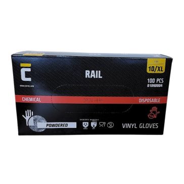 Kesztyű egyszerhasznalátos Rail +puder (XL) 100db/csom