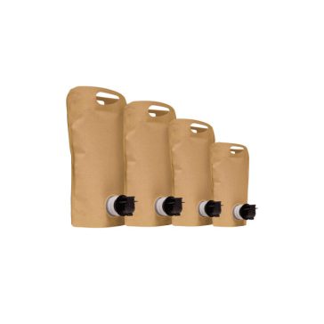 BAG IN BOX hordozható Barna natúr 5L (Stand Up Pouch)