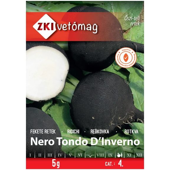 Vetőmag ZKI 4. kategória Retek/ Nero Tondo D'Inverno Vetőmag ZKI 4. kategória Retek/ Nero Tondo D'Inverno